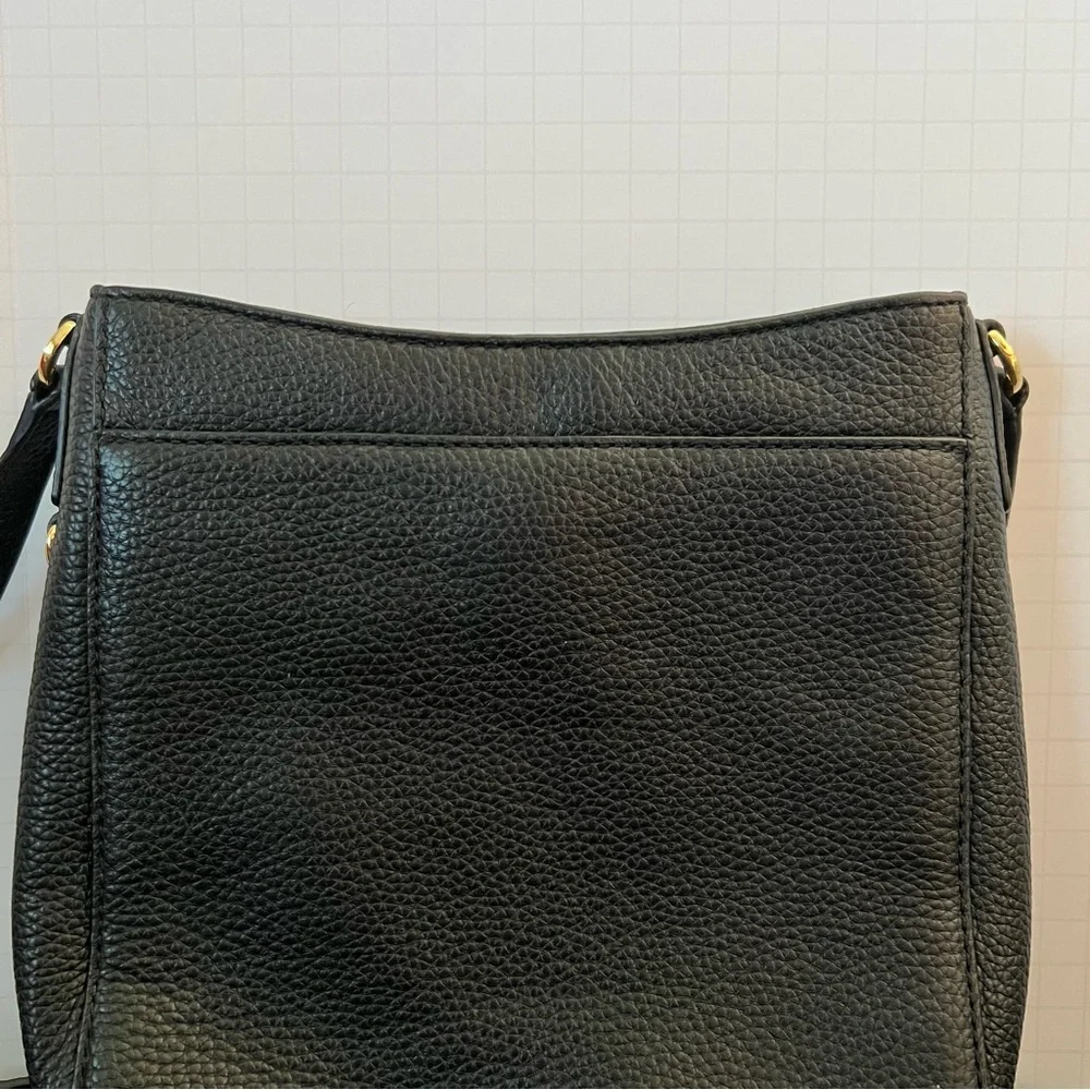 Michael Kors Black Pebbled Leather Crossbody Bag -‎ Gold-Tone Hardware
